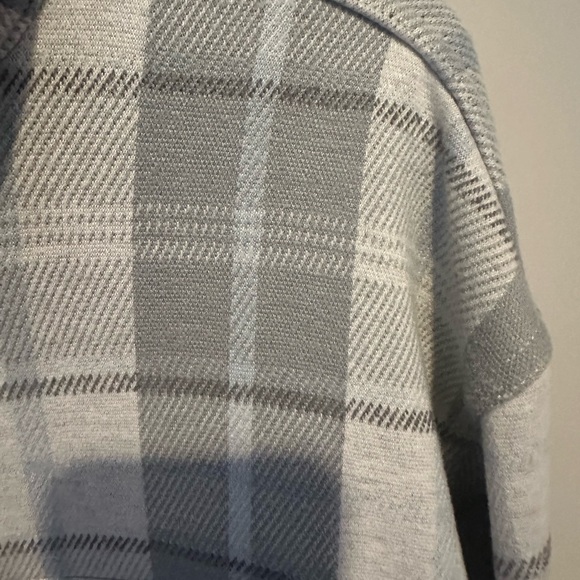 Men's Gray Plaid Shirt jacket like new j crew - Picture 7 of 9